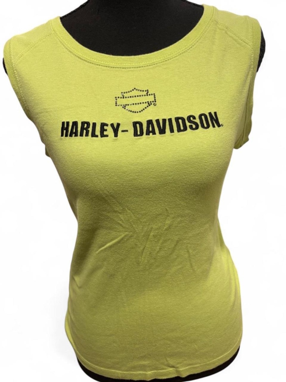 Harley-Davidson Women's Neon Lime Sleeveless Logo Tank